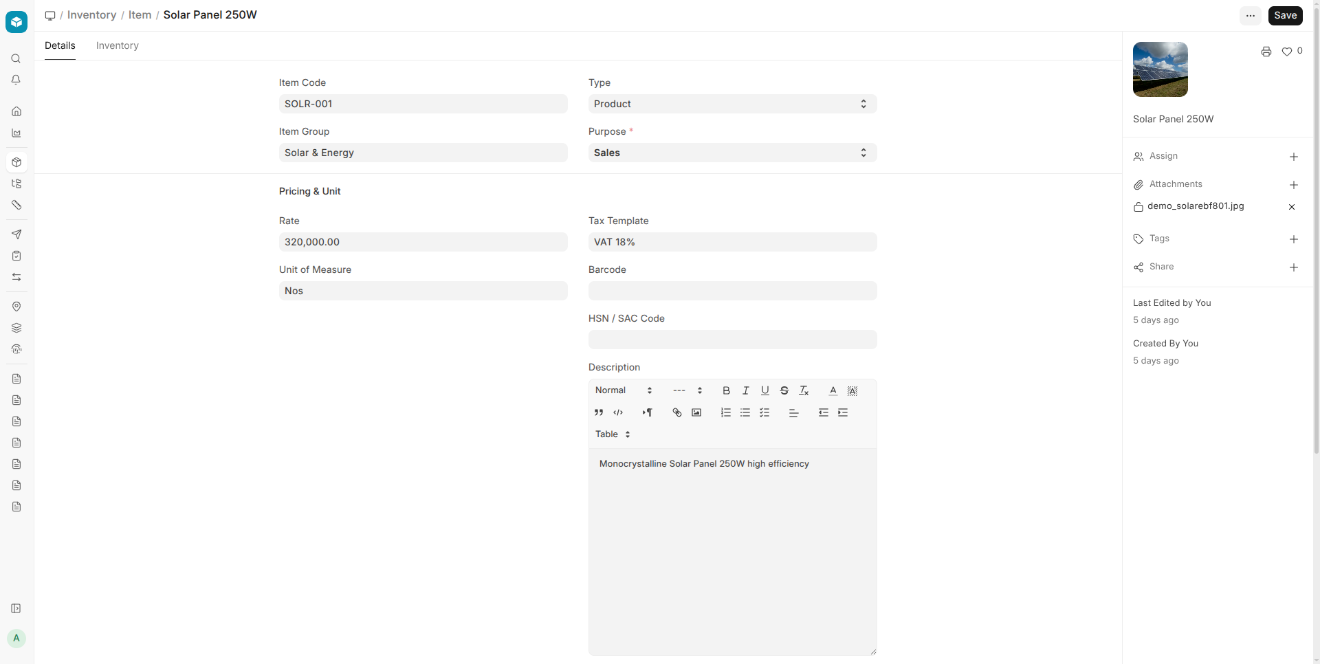 Item Form