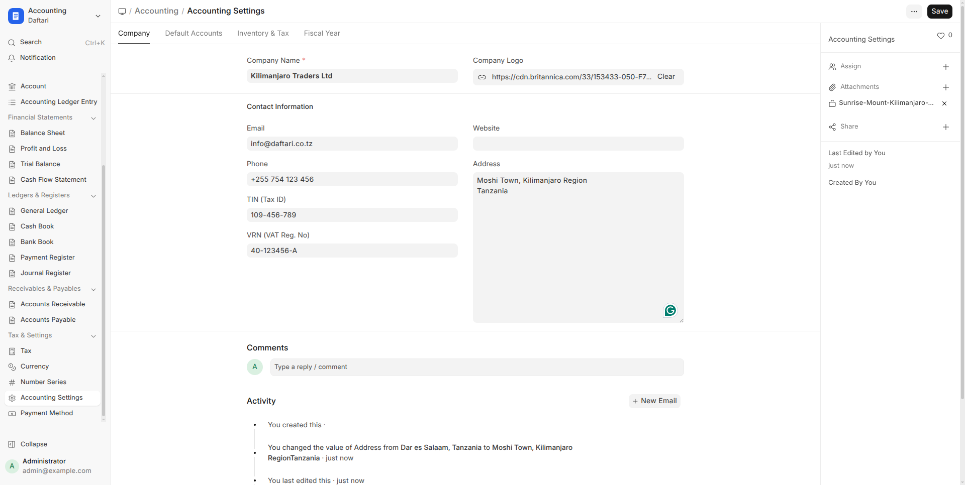 Register Company